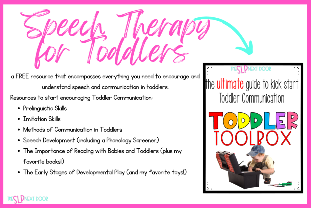 free handouts to print for speech therapy for toddlers